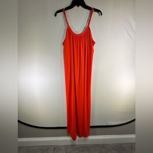 Natori Bright Orange Dress with Black Label